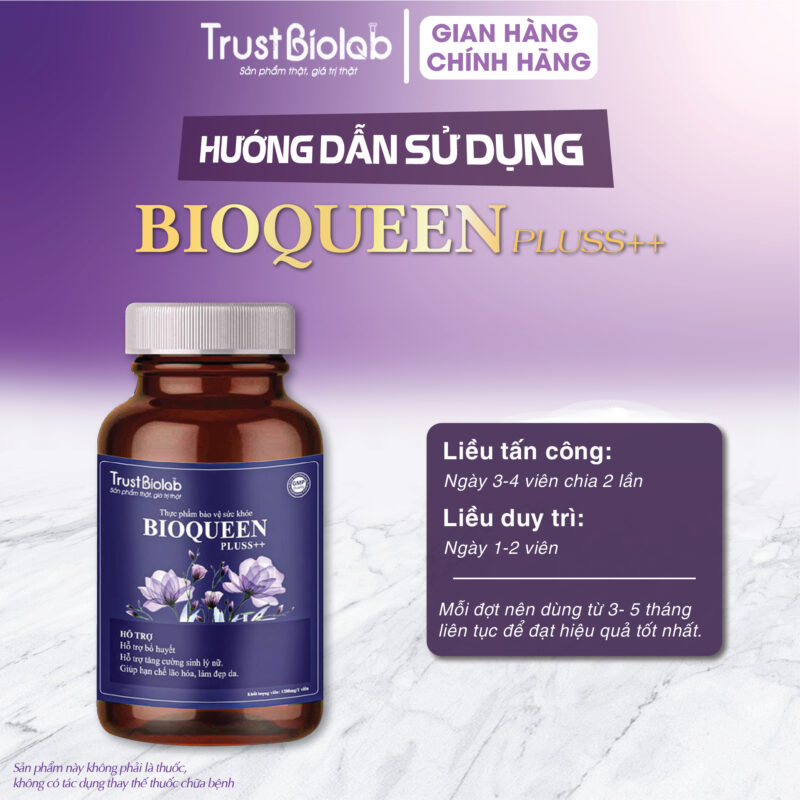 Thực phẩm bảo vệ sức khỏe Bioqueen pluss++ Hỗ trợ bổ máu huyết, Hỗ trợ tăng cường sinh lý nữ, Giúp hạn chế lão hóa, làm đẹp da
