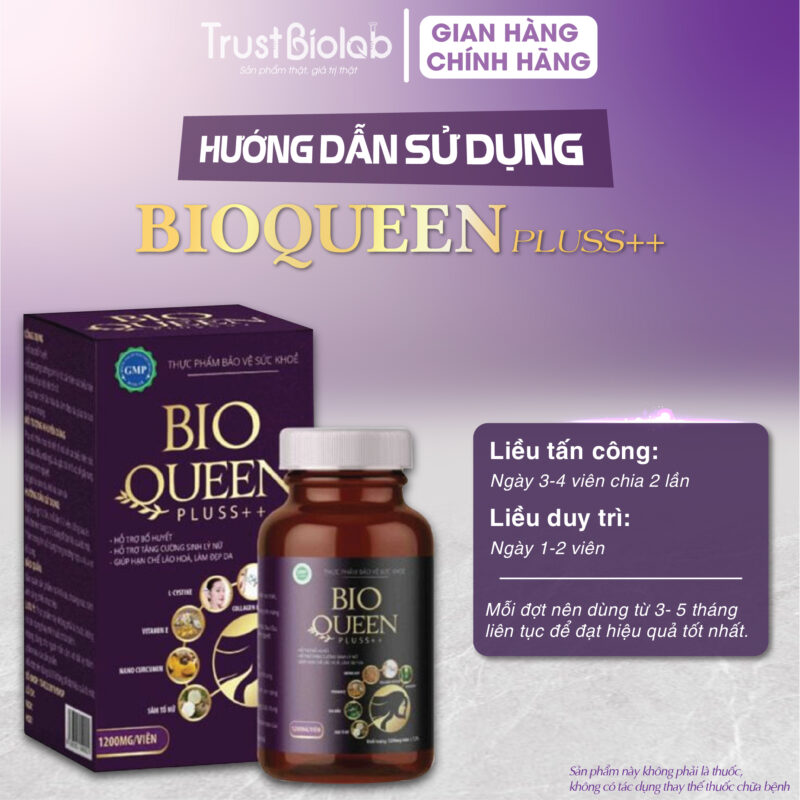 Thực phẩm bảo vệ sức khỏe Bioqueen pluss++ Hỗ trợ bổ máu huyết, Hỗ trợ tăng cường sinh lý nữ, Giúp hạn chế lão hóa, làm đẹp da