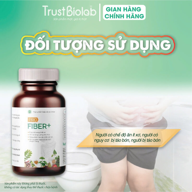 Thực phẩm bảo vệ sức khỏe VIÊN CHẤT XƠ PROFIBER+ Tảo, Diếp cá, Rau má, Cao Phan tả diệp, VitaminB Hỗ trợ nhuận tràng, hỗ trợ giảm táo bón