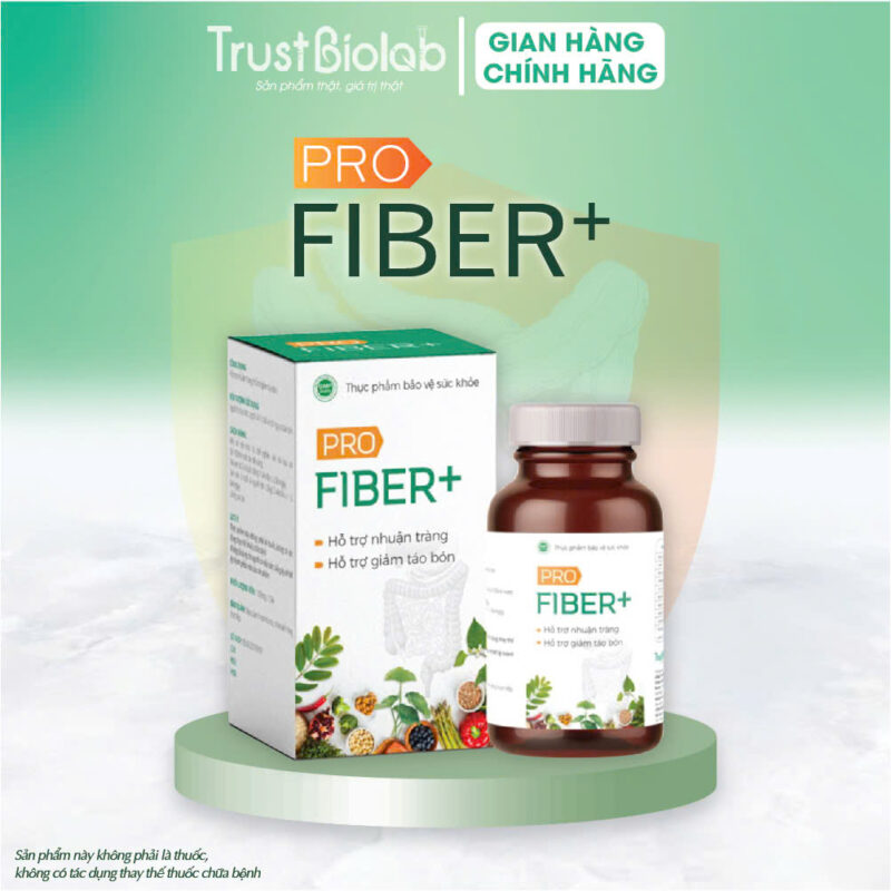 Thực phẩm bảo vệ sức khỏe VIÊN CHẤT XƠ PROFIBER+ Tảo, Diếp cá, Rau má, Cao Phan tả diệp, VitaminB Hỗ trợ nhuận tràng, hỗ trợ giảm táo bón