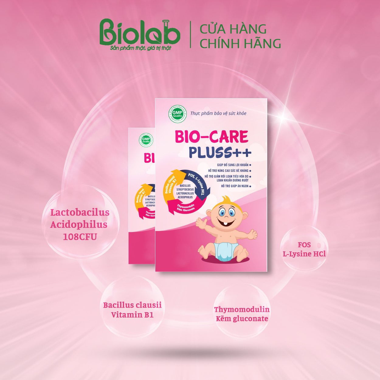 BioCare Pluss++ giúp trẻ có đường ruột khỏe mạnh