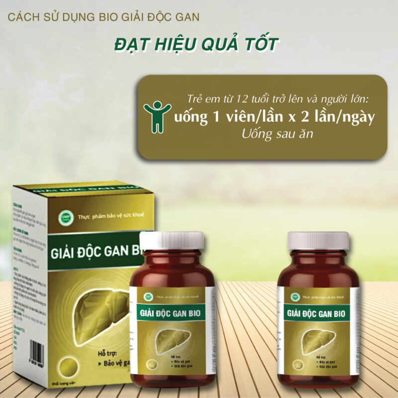 Thực phẩm bảo vệ sức khỏe Giải Độc Gan Bio Hỗ trợ giải độc gan, mát gan, giúp bảo vệ gan. Hỗ trợ tăng cường chức năng gan. Hỗ trợ giảm các triệu chứng mẩn ngứa, vàng da, men gan cao, chán ăn do chức năng gan kém.