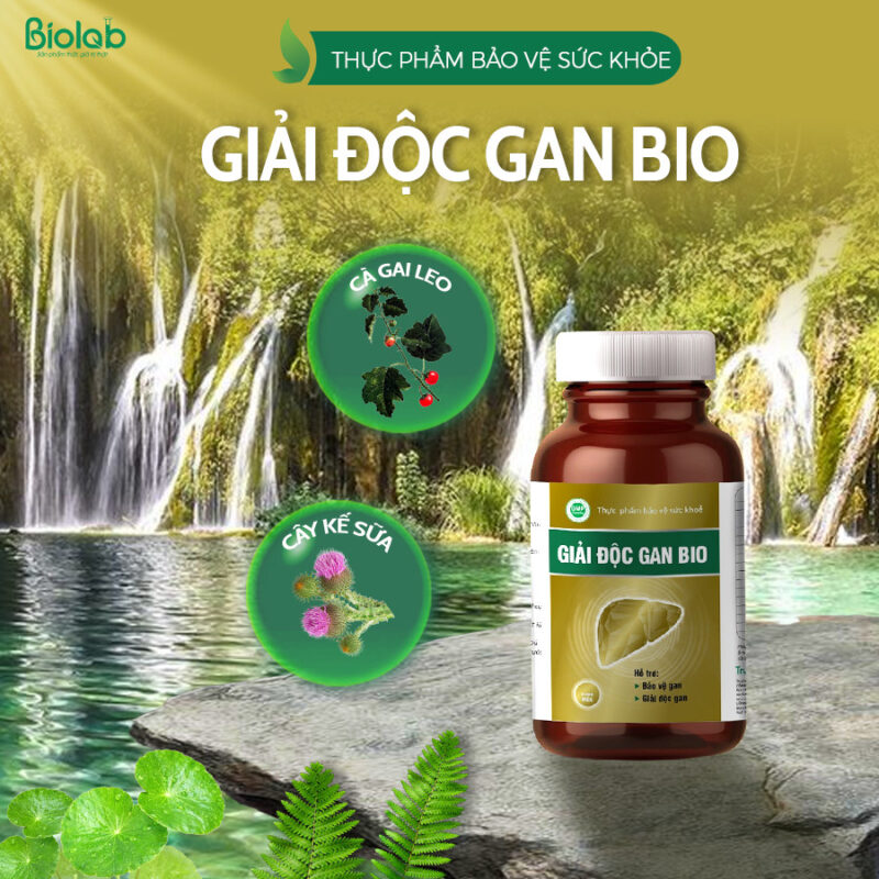 Thực phẩm bảo vệ sức khỏe GIẢI ĐỘC GAN BIO Hỗ trợ giải độc gan, mát gan, giúp bảo vệ gan. Hỗ trợ tăng cường chức năng gan. Hỗ trợ giảm các triệu chứng mẩn ngứa, vàng da, men gan cao, chán ăn do chức năng gan kém.